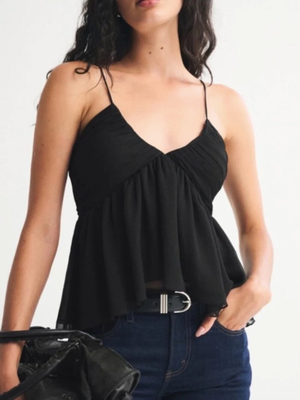 Abercrombie Women's V-Neck Ruched Cami
